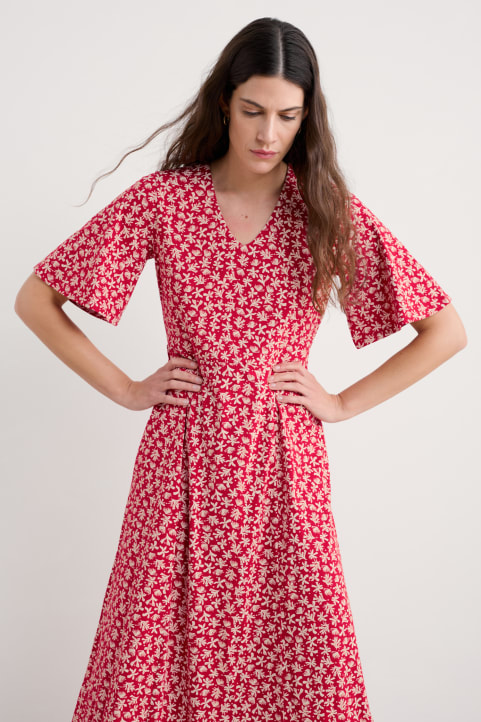 Nancy Jersey Above-Ankle Dress