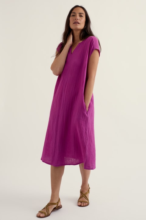Sand Patterns Dress in GOTS-Certified Organic Cotton Image