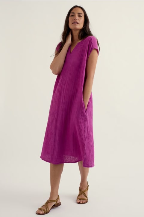 Sand Patterns Dress in GOTS-Certified Organic Cotton