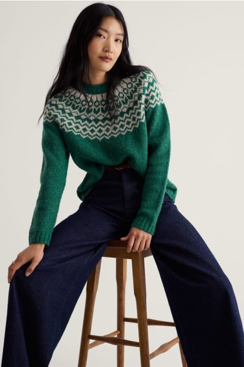 Port Kinnis Fair Isle Jumper With Merino