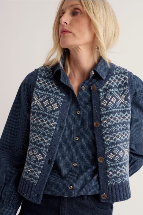 Castwork Fair Isle Merino-Blend Vest