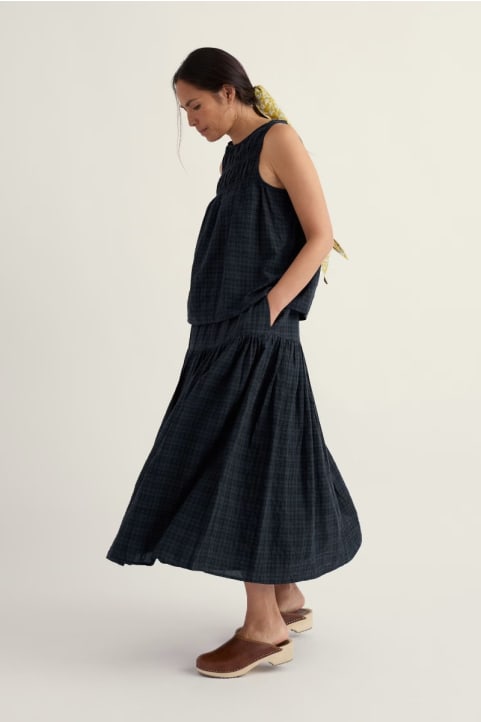 Purslane Tiered Midi Skirt Image