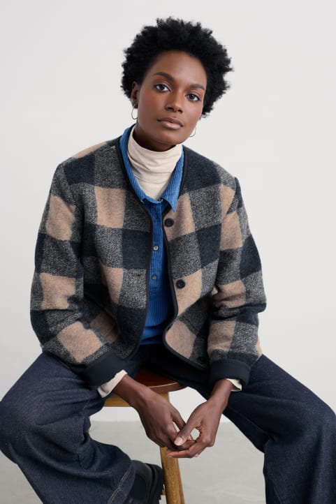 Merywen Checked Jacket Model Image