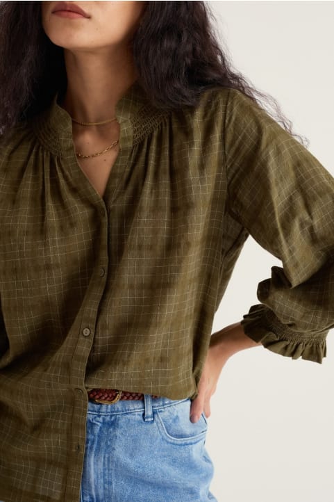 Wild Sorrel Button Up Top
