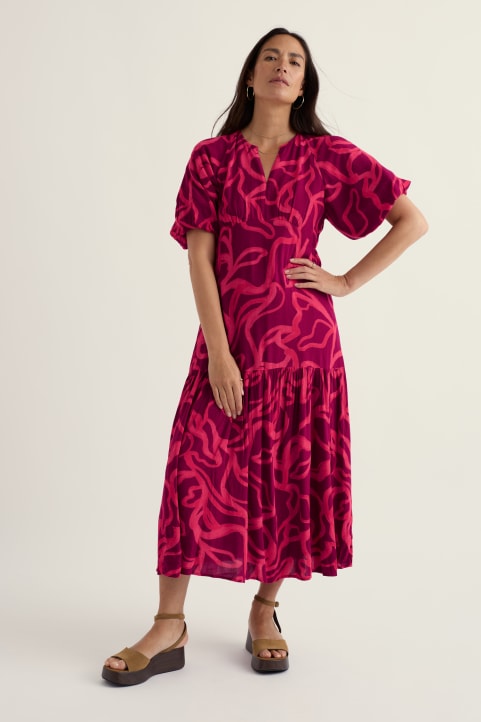 Waterside Tiered Empire Line Dress Image