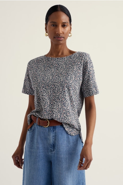 Bryher View Printed T-Shirt in GOTS Organic Cotton