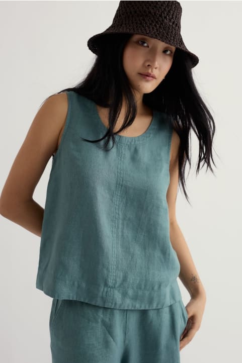 Lighthouse Station Linen Vest