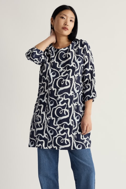 Port Gaverne Needlecord Tunic Model Image
