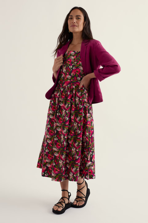 Fox Cove Midi Dress in GOTS-Certified Organic Cotton Image