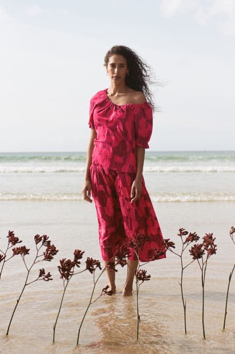 Rosemary A-Line Midi Skirt Image