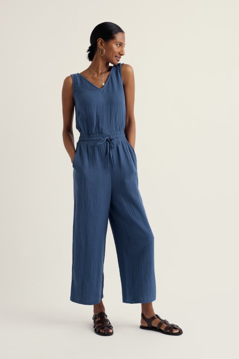Trembetha Jumpsuit in GOTS-Certified Organic Cotton Model Image