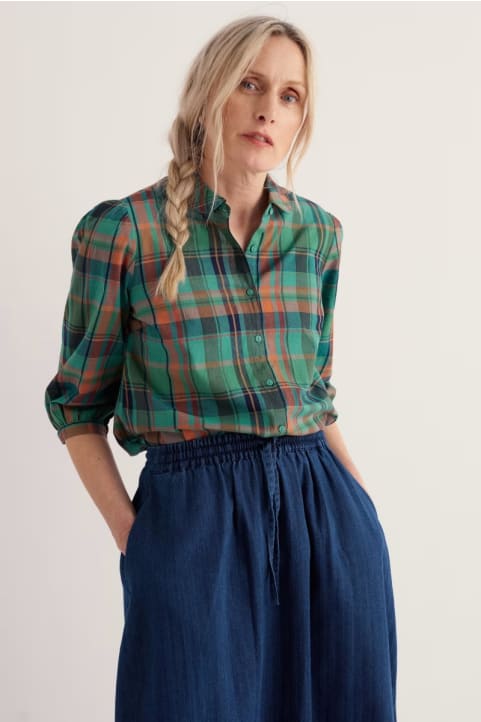 Hope Cottage Organic Cotton Check Blouse