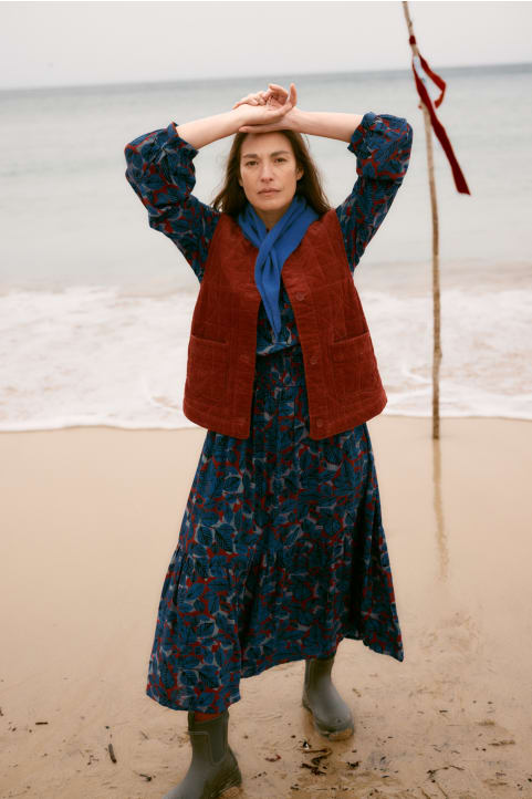 Oak Apple Midi Dress Model Image
