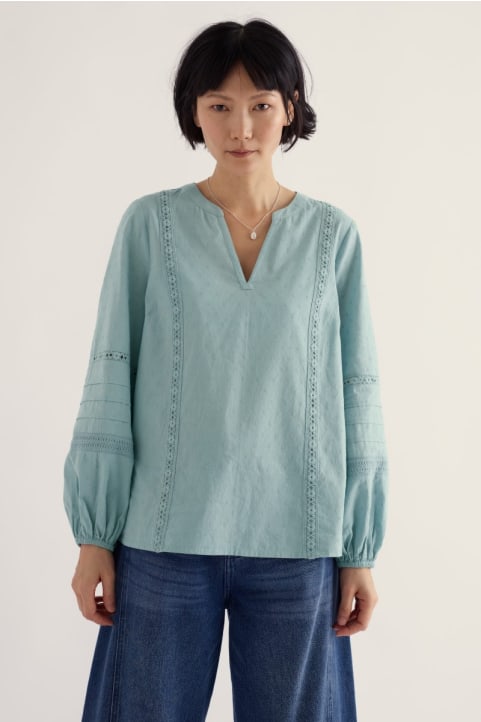 Fountain Grass Top in GOTS-Certified Organic Cotton