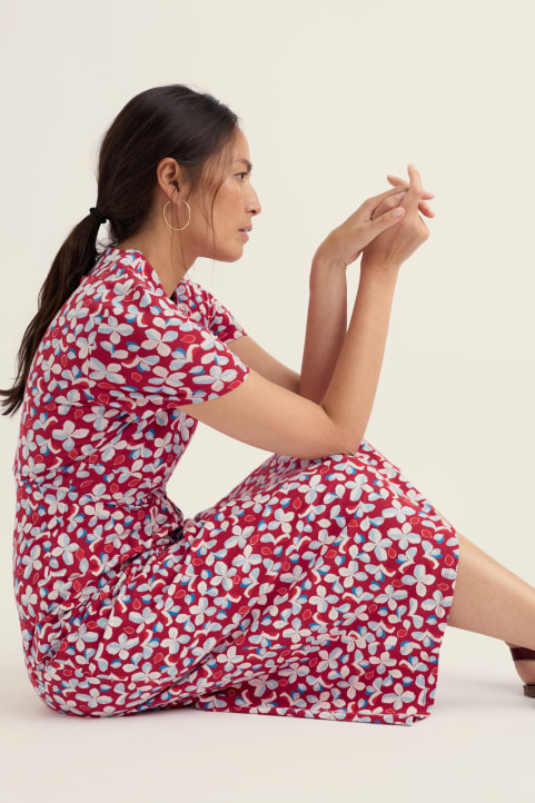Seed Packet Short Sleeve Midi Dress Image