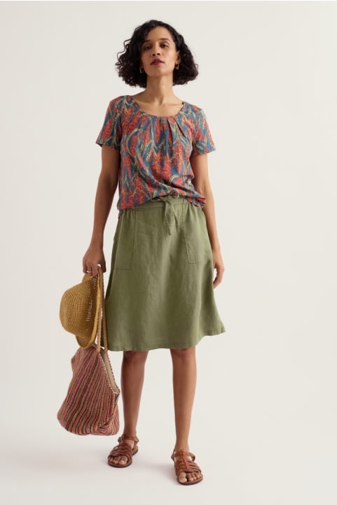 Pepper Moth Linen Skirt Image