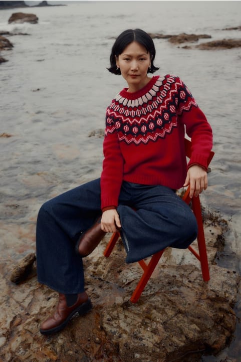 Woodstove Fair Isle Jumper Made With Lambswool