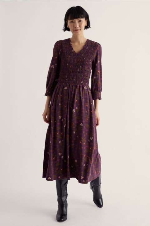 Sea Sound Jersey V-Neck Midi Dress Image