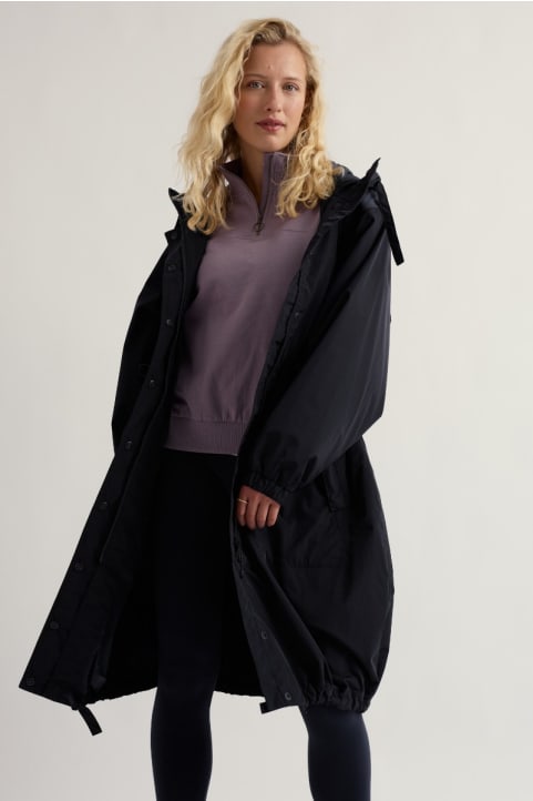 Skyllen Oversized Waterproof Raincoat Model Image