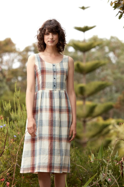 Red Squirrel Checked Dress