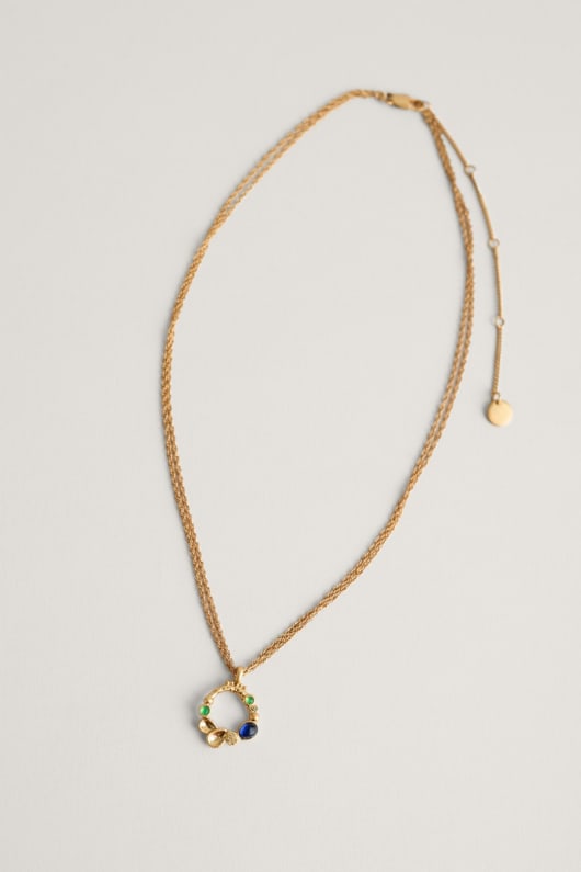 Rock Wray Double Chain Pendant Necklace