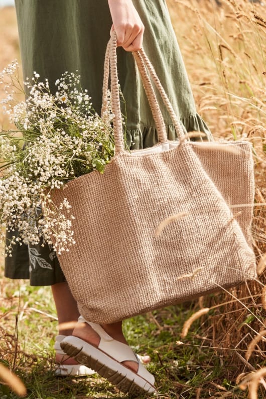 Grassland Jute Basket Bag