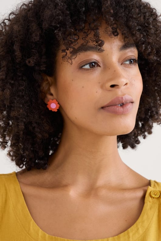 Pilosella Flower Stud Earrings