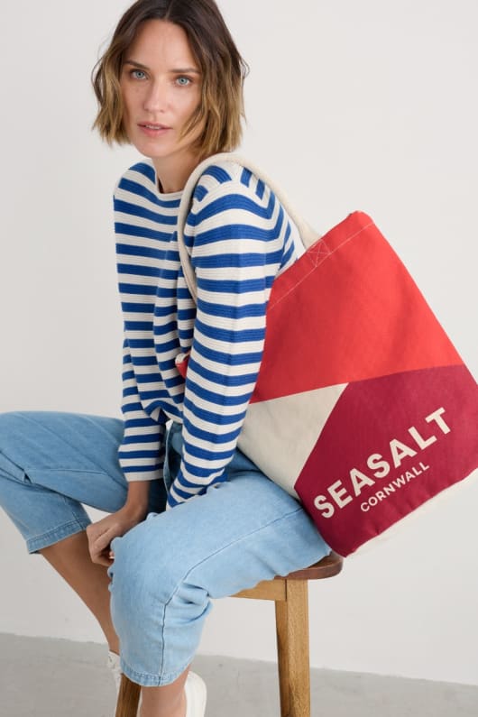 Canvas Red Seasalt Logo Tote Bag