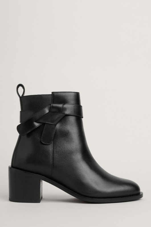 Porthousetock Leather Mid-Heel Boots