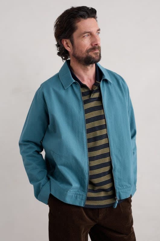 Bilander Men's Bilander Harrington Jacket - heavyweight organic cotton twill ...