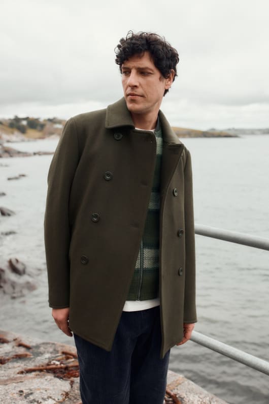 Men's Channel Wool Blend Coat