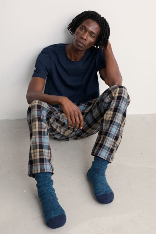 Men's Connerton Pyjama Trousers in GOTS-Certified Organic Cotton Flannel