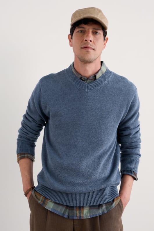 Men's Mainbrace Organic Cotton V-Neck Jumper