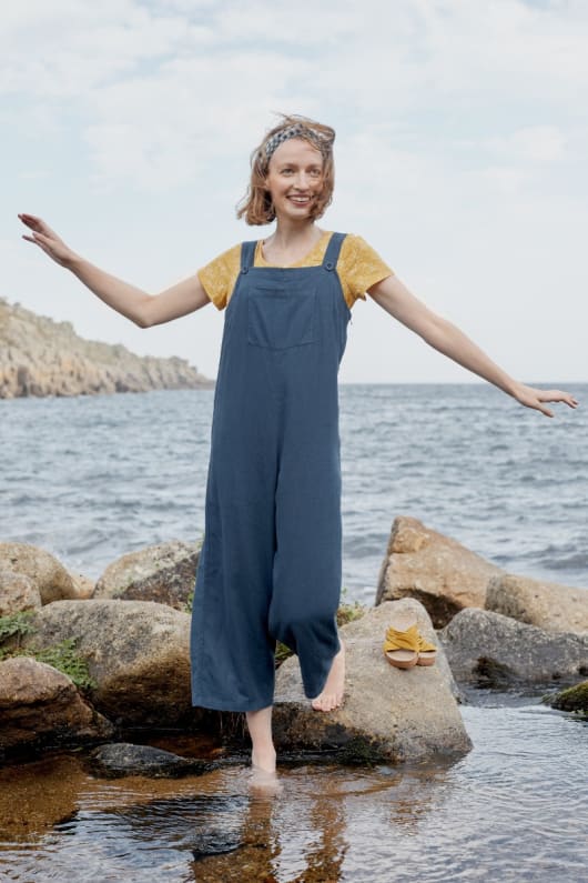 Water Meadow Wide Leg Dungarees