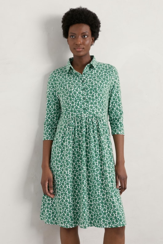 Wood Rush Jersey Dress