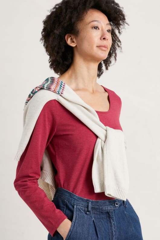 Breakwater Long Sleeve Top in GOTS-Certified Organic Cotton Jersey