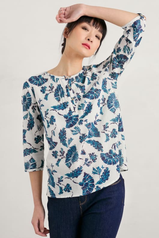 Meadow Comfrey Floral Top