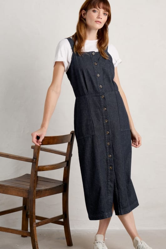 River Rock Midi Pinafore Dress