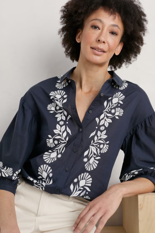 Swan Creek Blouse in GOTS-Certified Organic Cotton