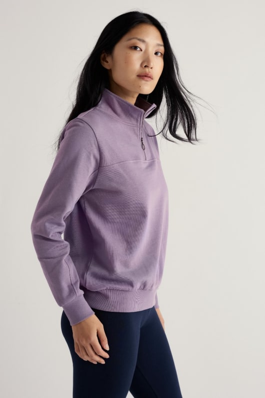 Navigation Jersey Quarter Zip Sweatshirt
