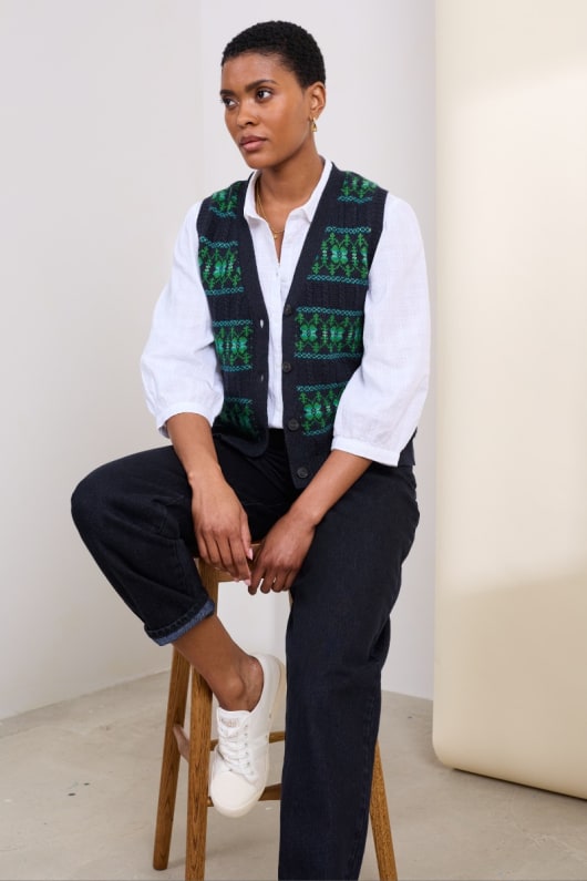 Partridge Fair Isle Waistcoat Vest