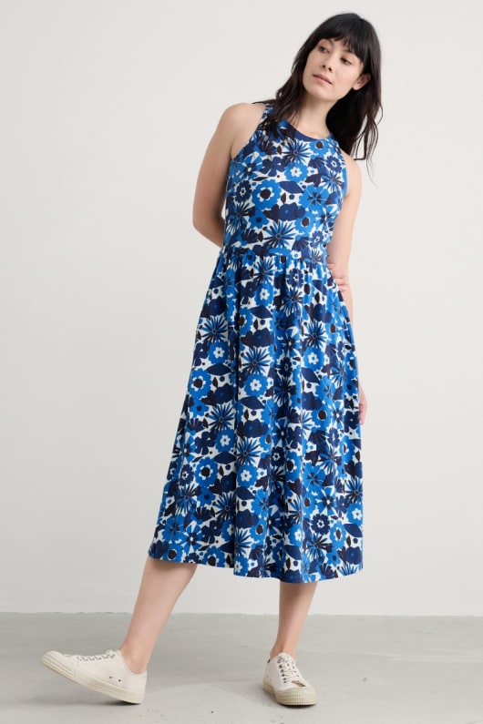 Porthmeor Wave Dress in GOTS-Certified Organic Cotton Jersey