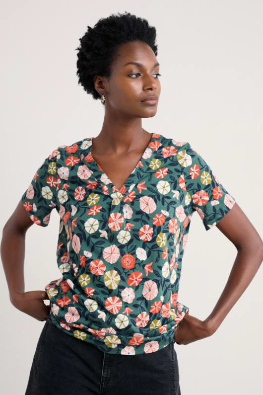 Barnoon Jersey Printed Short-Sleeve Top