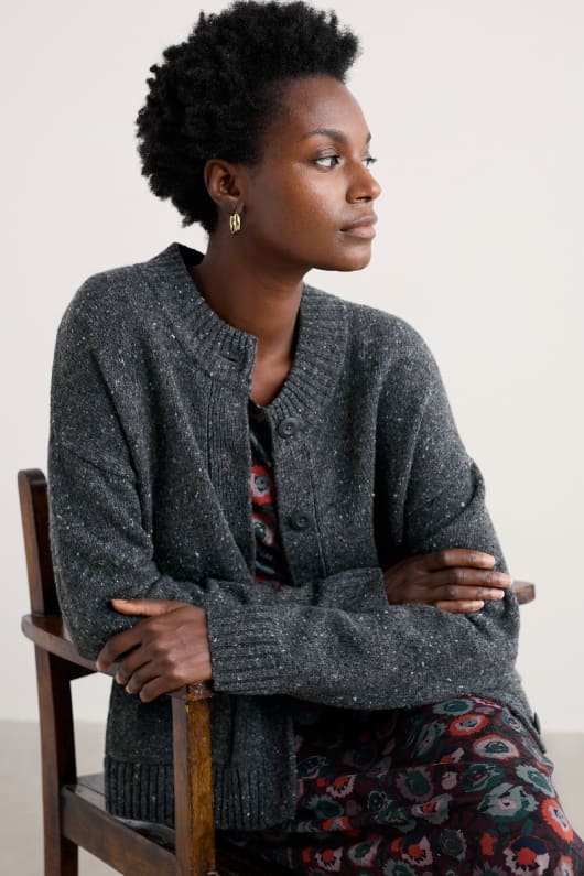 Harbour Sands Chunky Crew Neck Cardigan
