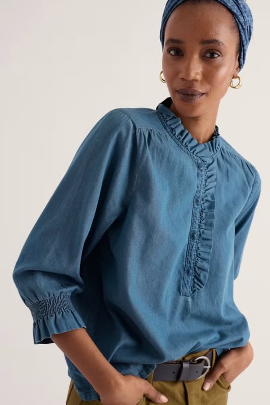 Feather Star Chambray Top