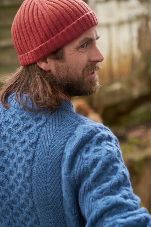 Men's Freeboard Rib Beanie Hat Model Image