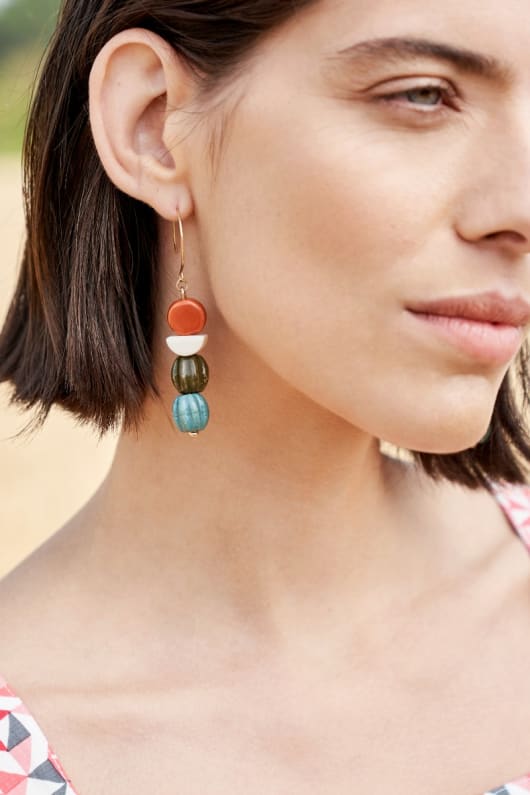 Conifer Ceramic Drop Earrings