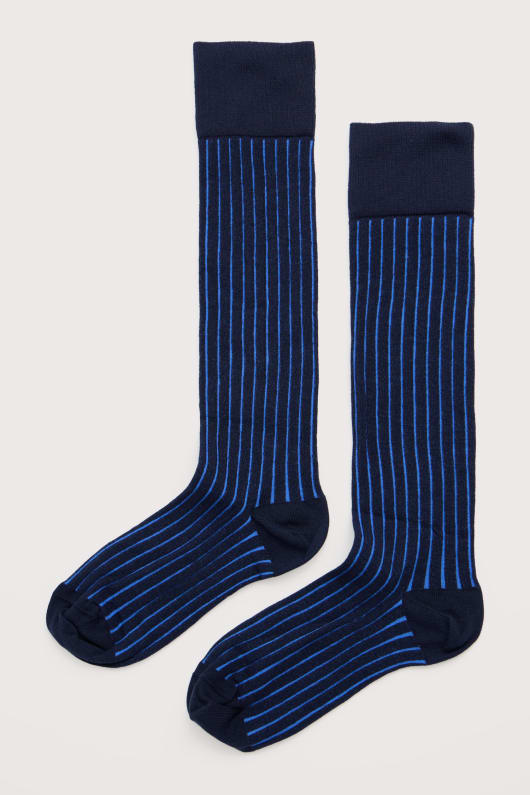 Women's Ribbed High Mast Socks Model Image
