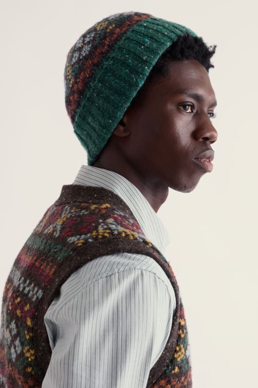Men's Nosweyth Hat Made With Merino Wool Model Image