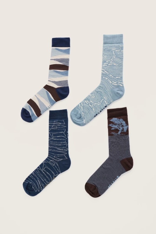 Gift Box of 4 Men's Scenic Arty Socks